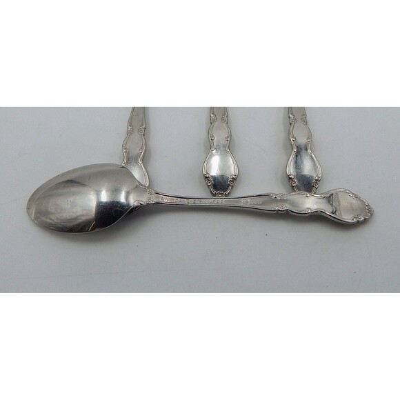 Oneida DOVER Teaspoons Heirloom Cube Stainless Flatware Glossy 6 Inch Set 4 - Picture 7 of 10